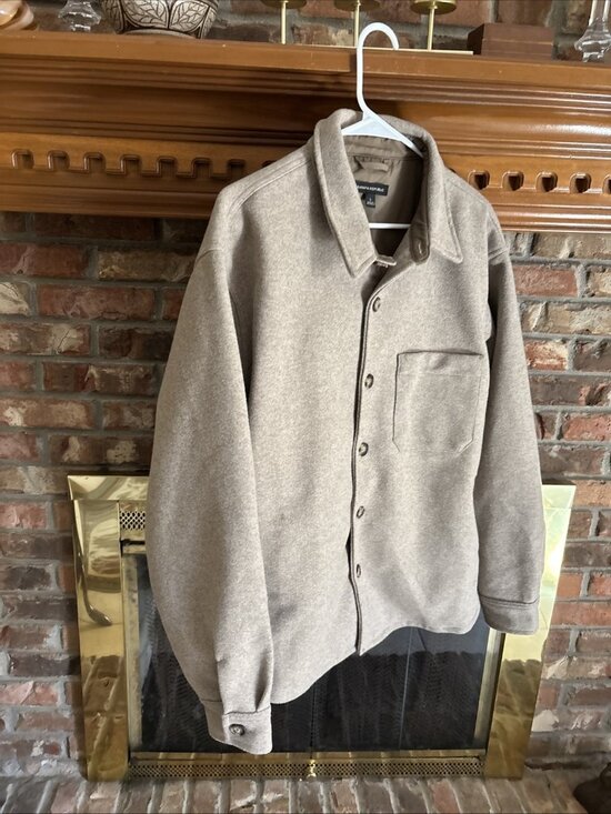 Banana Republic Other - mens banana republic Brown Button Front Jacket Size Large Shacket With Pockets
